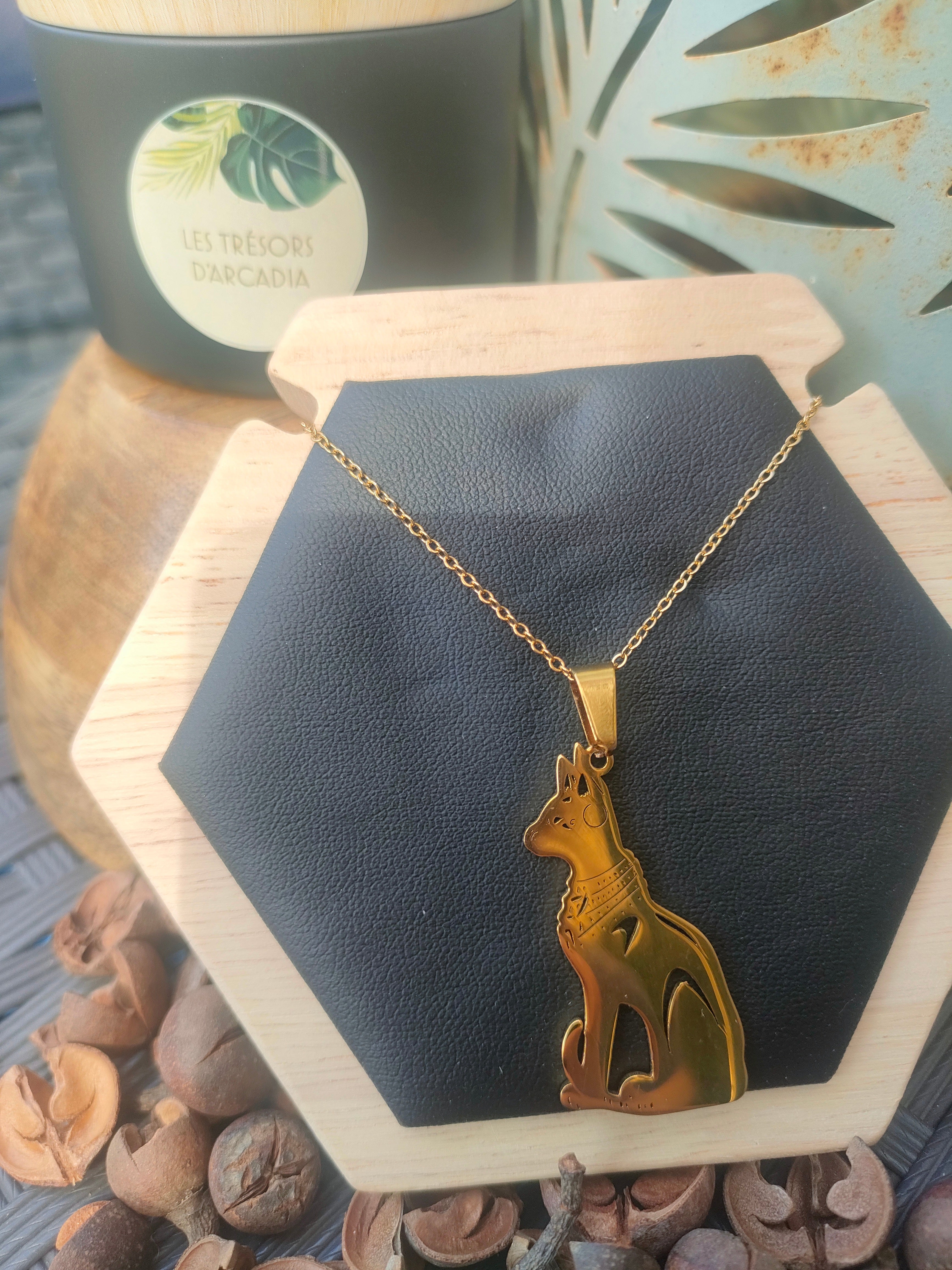 Pendentif Chat Egyptien Les Trésors d'Arcadia