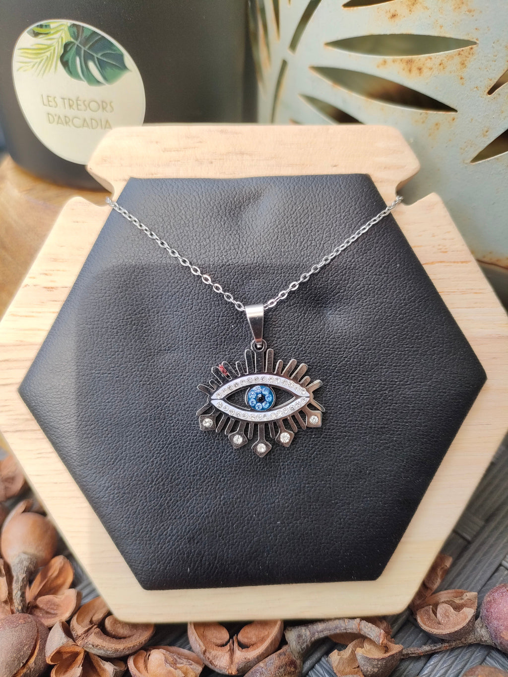 Pendentif Oeil de protection Les Trésors d'Arcadia