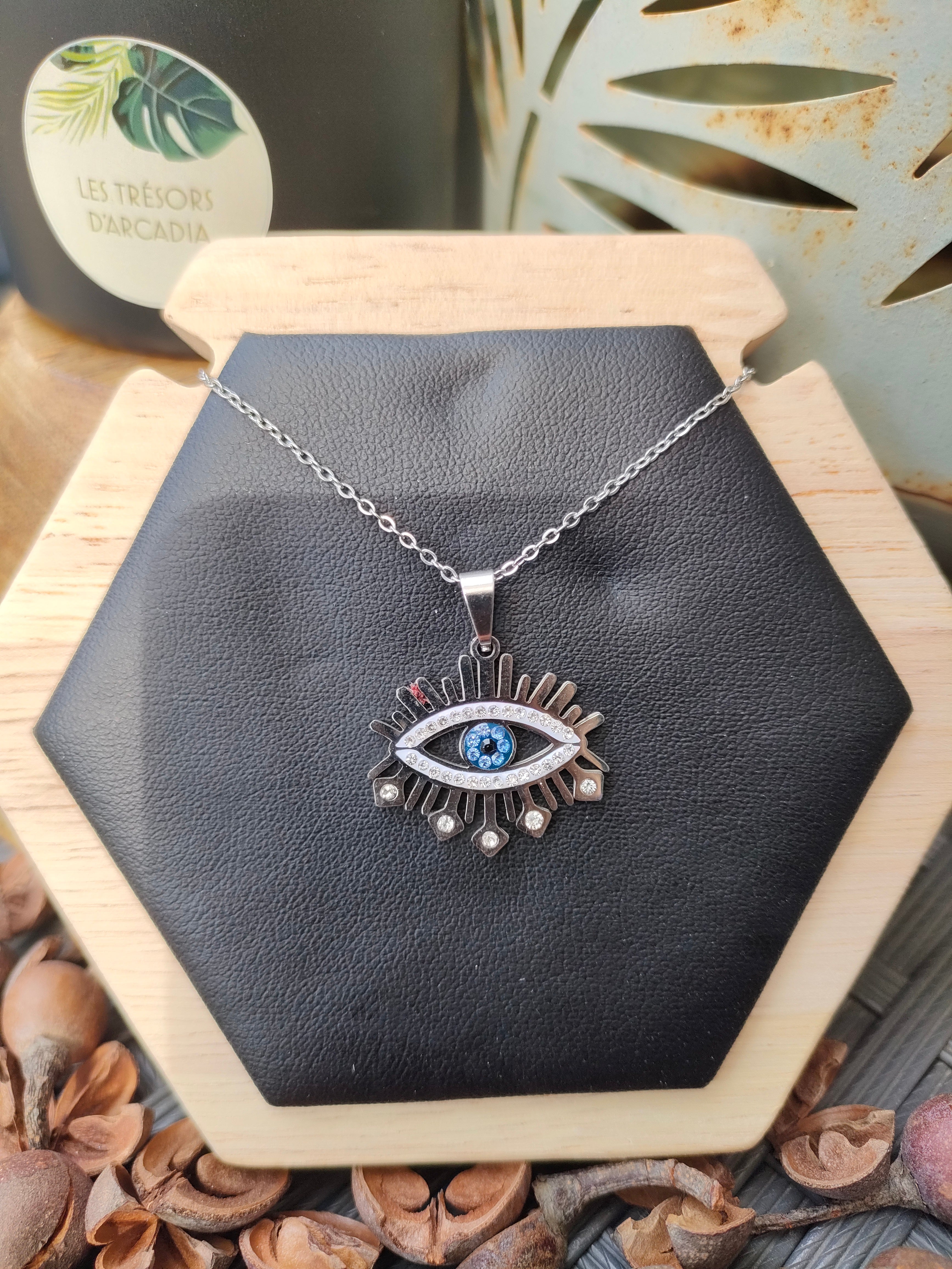 Pendentif Oeil de protection Les Trésors d'Arcadia