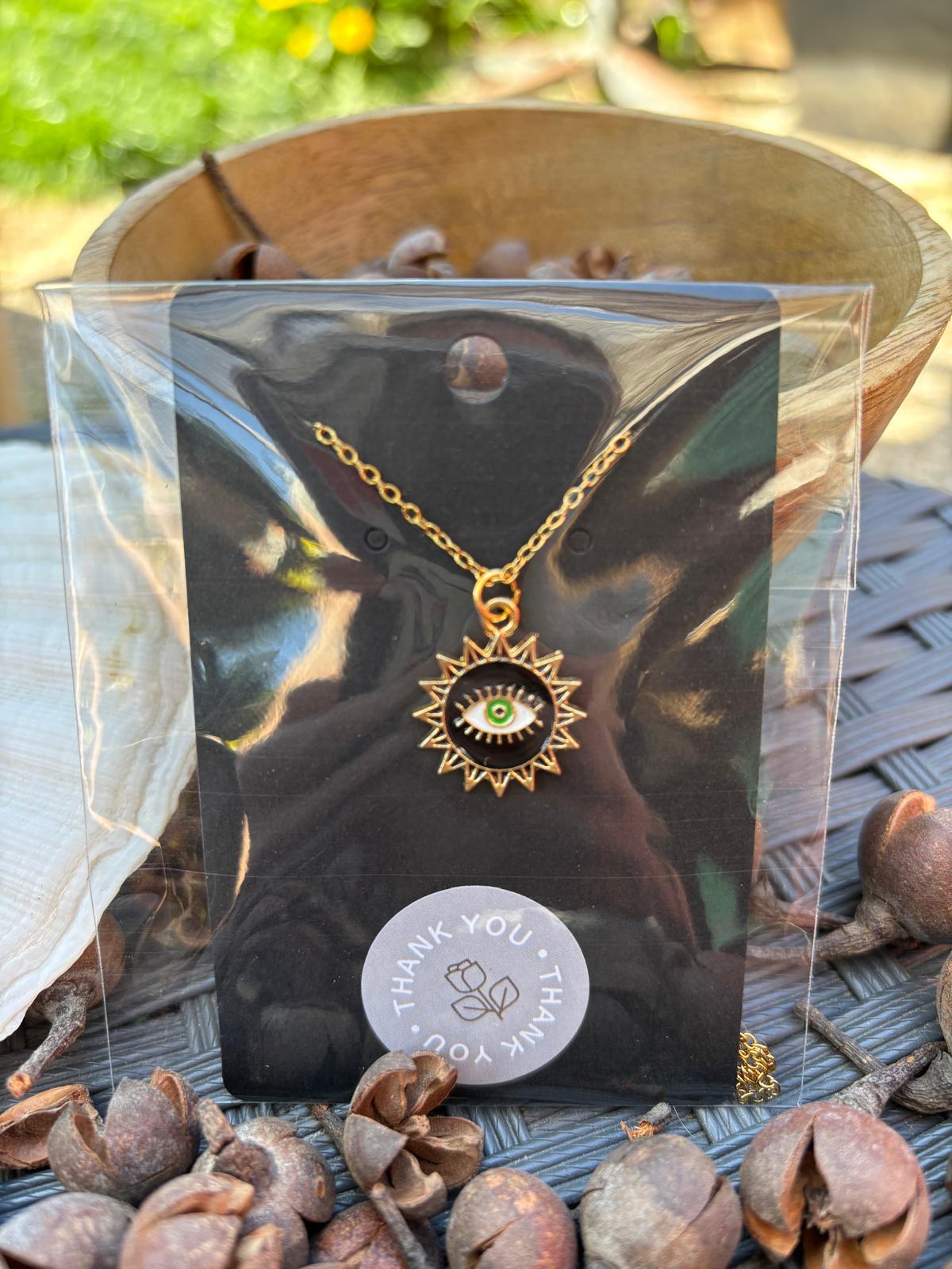 👁️ Pendentif avec une chaine inoxydable - Oeil de protection Globalease