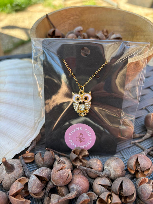 🦉Pendentif avec une chaine inoxydable - Hibou