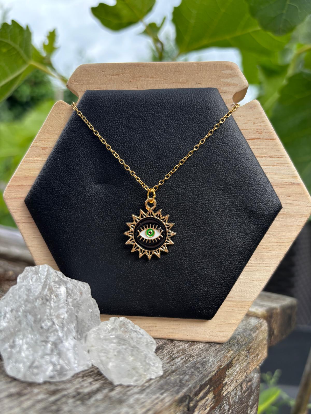 👁️ Pendentif avec une chaine inoxydable - Oeil de protection Globalease